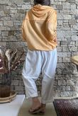 Rustic Nature Linen Blend Hippie Shake Hoodie Washed Cayenne